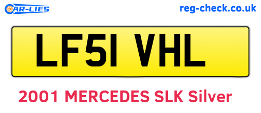 LF51VHL are the vehicle registration plates.