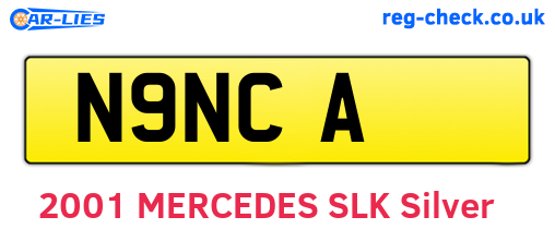 N9NCA are the vehicle registration plates.