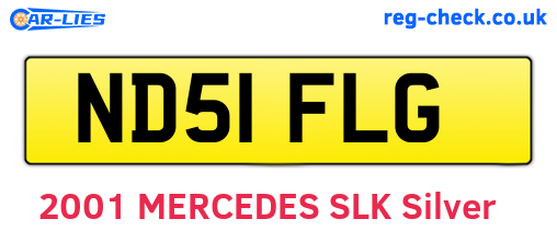 ND51FLG are the vehicle registration plates.