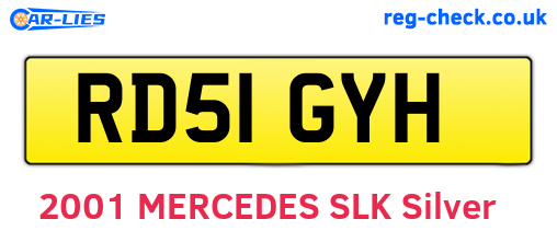 RD51GYH are the vehicle registration plates.