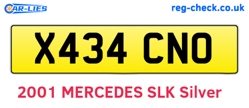 X434CNO are the vehicle registration plates.