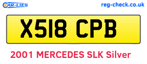 X518CPB are the vehicle registration plates.