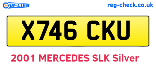 X746CKU are the vehicle registration plates.