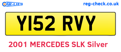 Y152RVY are the vehicle registration plates.