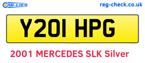 Y201HPG are the vehicle registration plates.