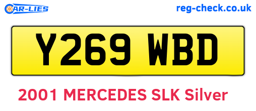 Y269WBD are the vehicle registration plates.