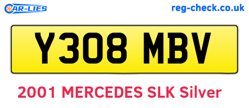 Y308MBV are the vehicle registration plates.