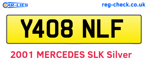 Y408NLF are the vehicle registration plates.
