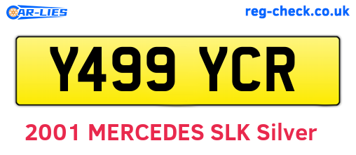 Y499YCR are the vehicle registration plates.