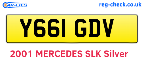 Y661GDV are the vehicle registration plates.