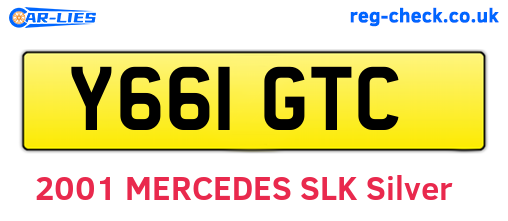 Y661GTC are the vehicle registration plates.