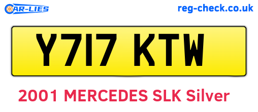 Y717KTW are the vehicle registration plates.