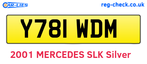 Y781WDM are the vehicle registration plates.