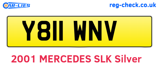 Y811WNV are the vehicle registration plates.