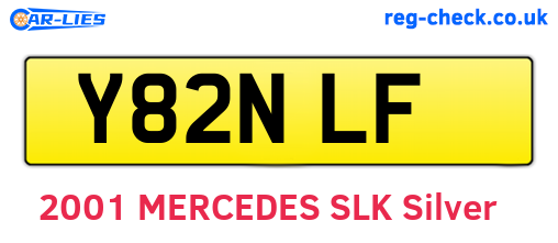 Y82NLF are the vehicle registration plates.