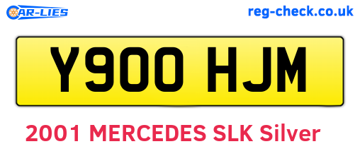 Y900HJM are the vehicle registration plates.