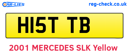 H15TTB are the vehicle registration plates.