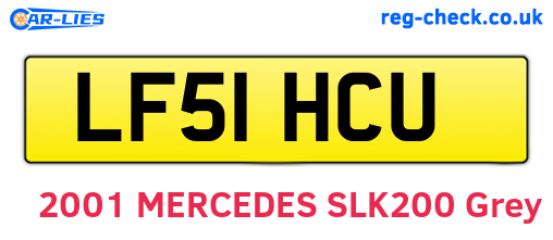 LF51HCU are the vehicle registration plates.