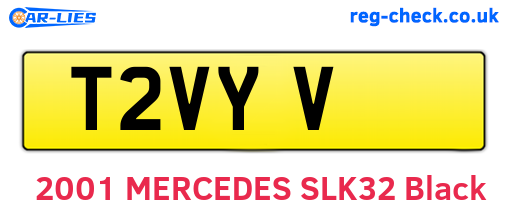 T2VYV are the vehicle registration plates.