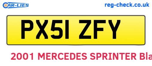 PX51ZFY are the vehicle registration plates.