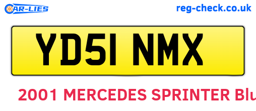 YD51NMX are the vehicle registration plates.