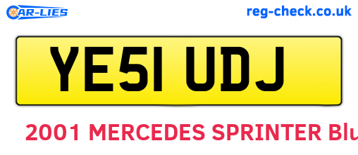 YE51UDJ are the vehicle registration plates.