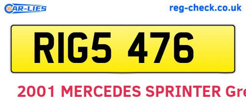 RIG5476 are the vehicle registration plates.