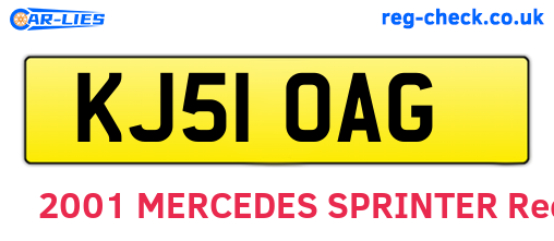 KJ51OAG are the vehicle registration plates.