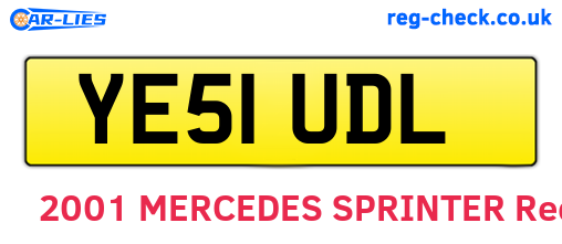 YE51UDL are the vehicle registration plates.