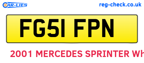 FG51FPN are the vehicle registration plates.