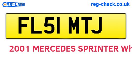 FL51MTJ are the vehicle registration plates.