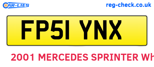 FP51YNX are the vehicle registration plates.