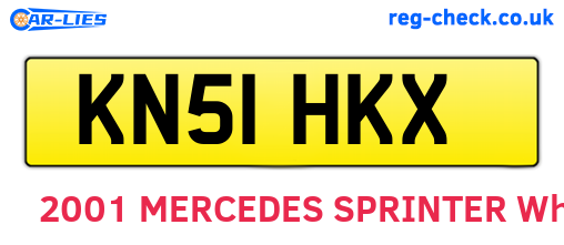 KN51HKX are the vehicle registration plates.