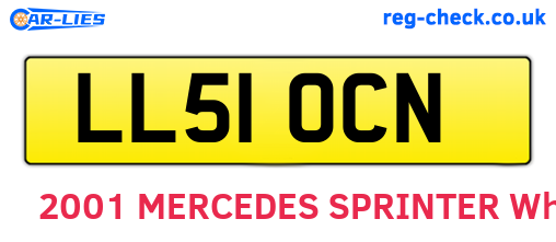 LL51OCN are the vehicle registration plates.