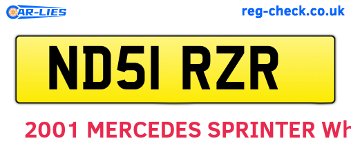 ND51RZR are the vehicle registration plates.