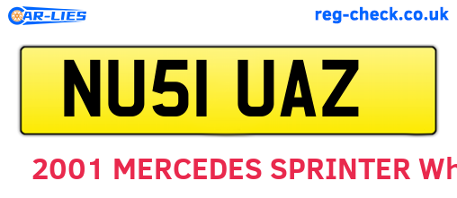 NU51UAZ are the vehicle registration plates.
