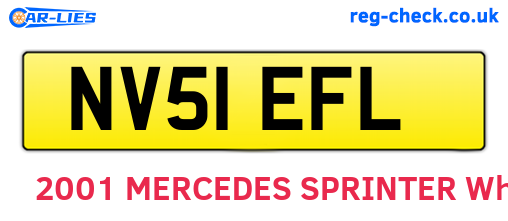 NV51EFL are the vehicle registration plates.