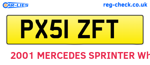 PX51ZFT are the vehicle registration plates.
