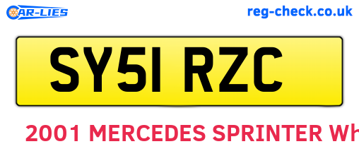 SY51RZC are the vehicle registration plates.