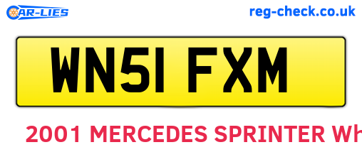 WN51FXM are the vehicle registration plates.