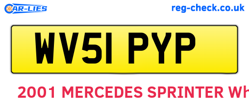 WV51PYP are the vehicle registration plates.