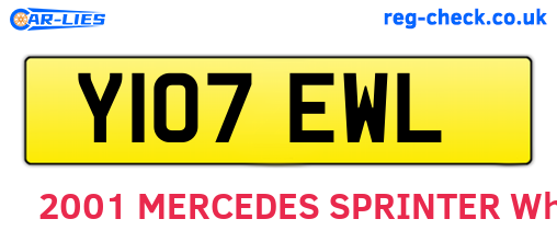 Y107EWL are the vehicle registration plates.