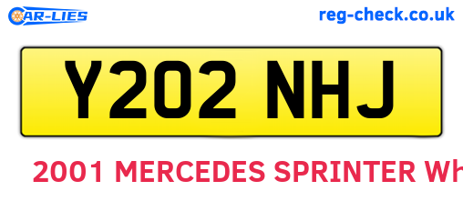 Y202NHJ are the vehicle registration plates.