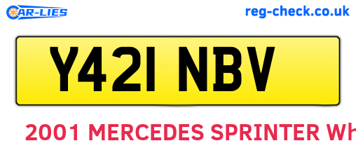 Y421NBV are the vehicle registration plates.