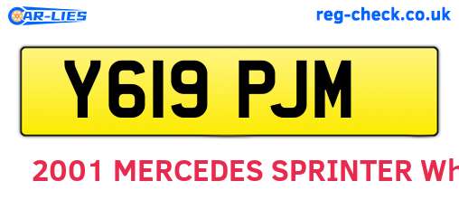 Y619PJM are the vehicle registration plates.