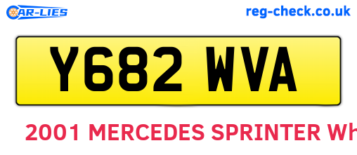 Y682WVA are the vehicle registration plates.