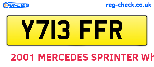 Y713FFR are the vehicle registration plates.