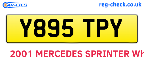 Y895TPY are the vehicle registration plates.