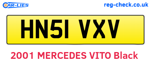 HN51VXV are the vehicle registration plates.