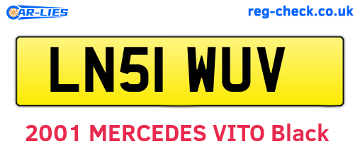 LN51WUV are the vehicle registration plates.